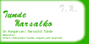 tunde marsalko business card